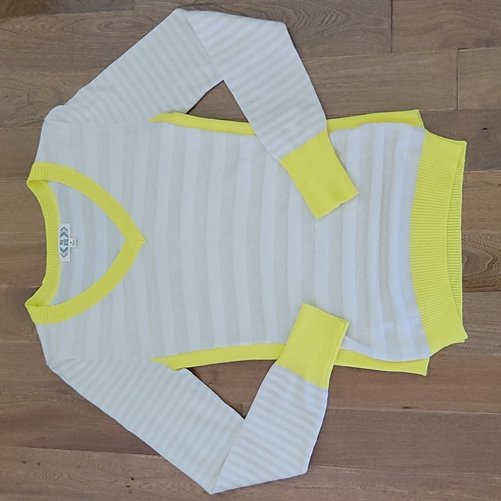 Pink Rose light weight striped long sleeve sweater